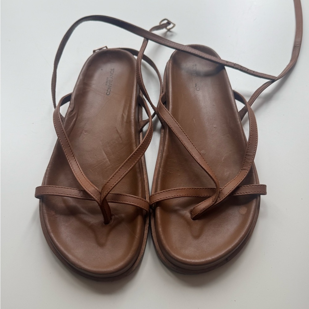 Tony Bianco Lucie Tan Nappa Sandals